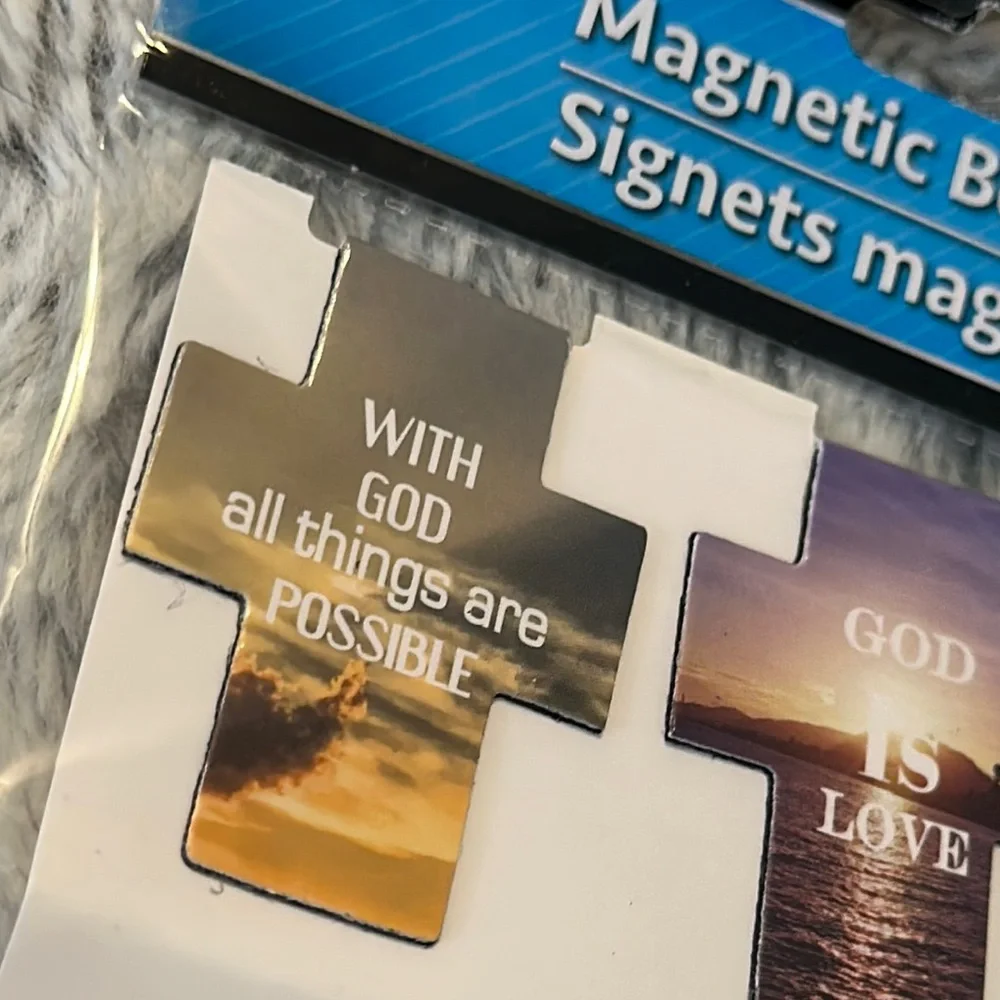Jot Magnetic Bookmarks Set - Multicolor Cross Religious Christian